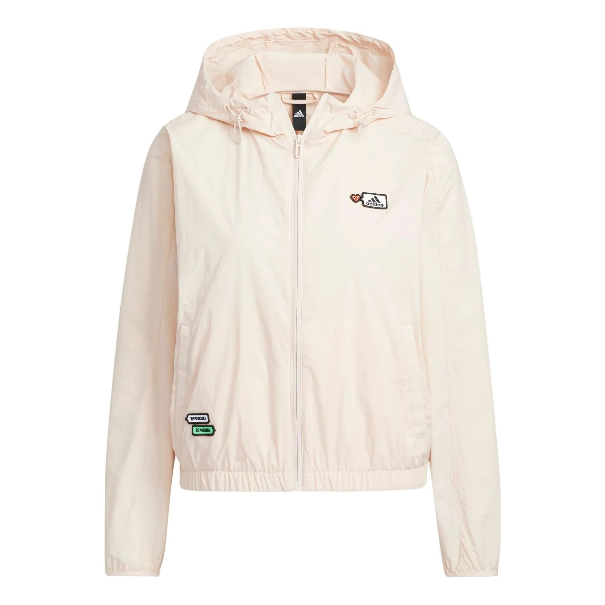 (WMNS) adidas Graphic Woven Jacket 'White' HY2863 sold by KicksCrew