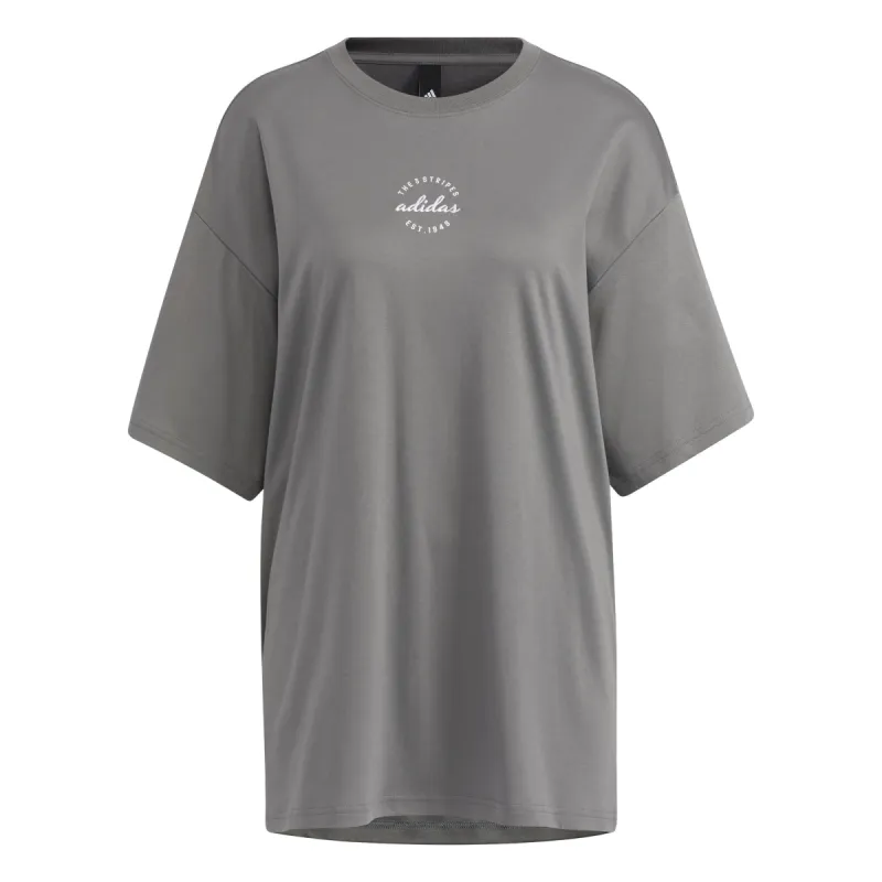 (WMNS) adidas T-Shirt 'Grey' HZ7053 sold by KicksCrew