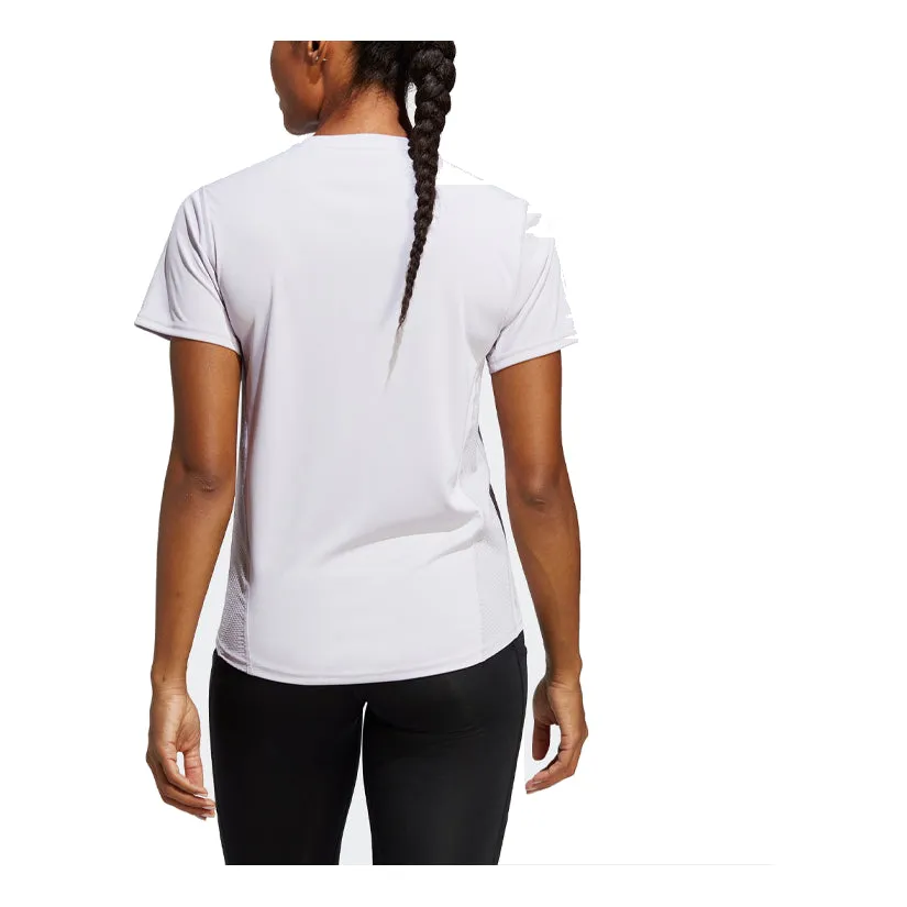(WMNS) adidas Own the Run T-Shirt 'Purple' IC5192 sold by KicksCrew product image thumbnail 3