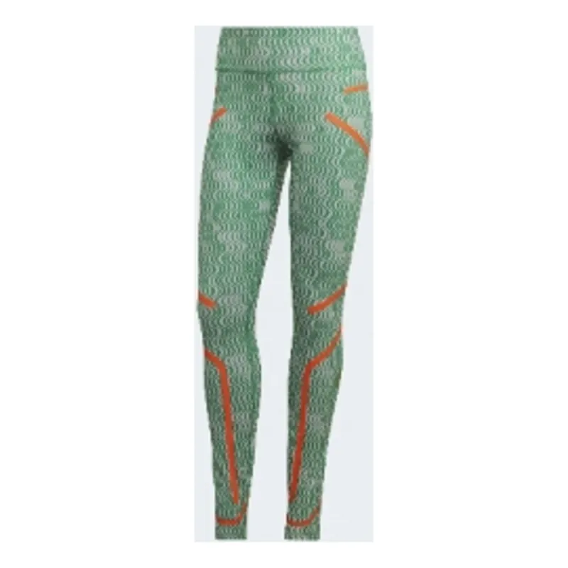 (WMNS) adidas by Stella McCartney TruePurpose Printed Training Legging 'Green Orange' HI6046 sold by KicksCrew