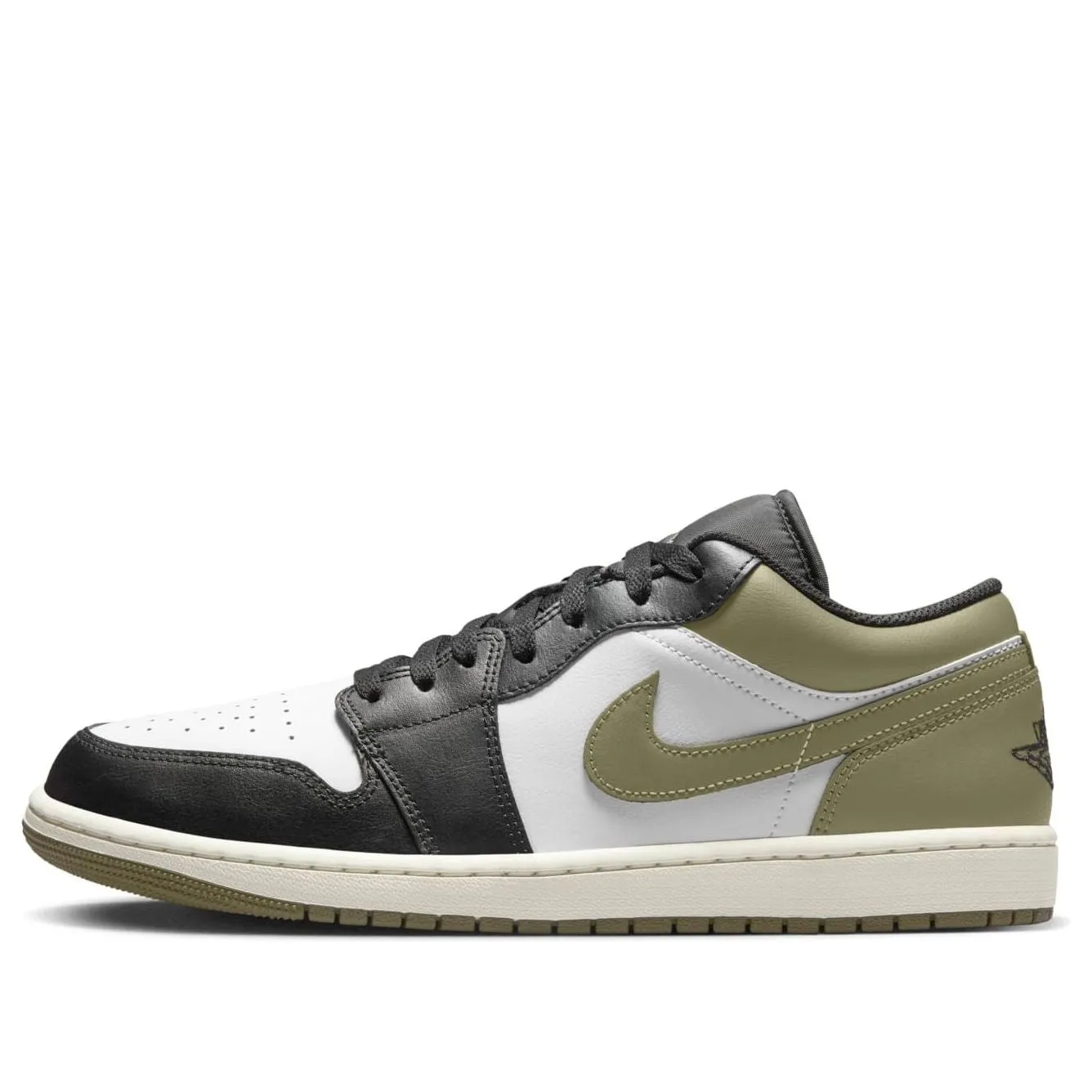 Air Jordan 1 Low 'Black White Medium Olive' 553558-092 sold by KicksCrew