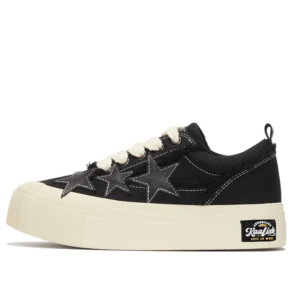 KAALIXTO Skateboarding Canvas Low 'Black Leather' KSH220712 sold by KicksCrew