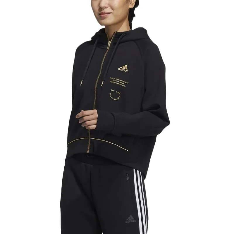 (WMNS) adidas Adi Logo Jacket 'Black' HG1840 sold by KicksCrew product image thumbnail 2