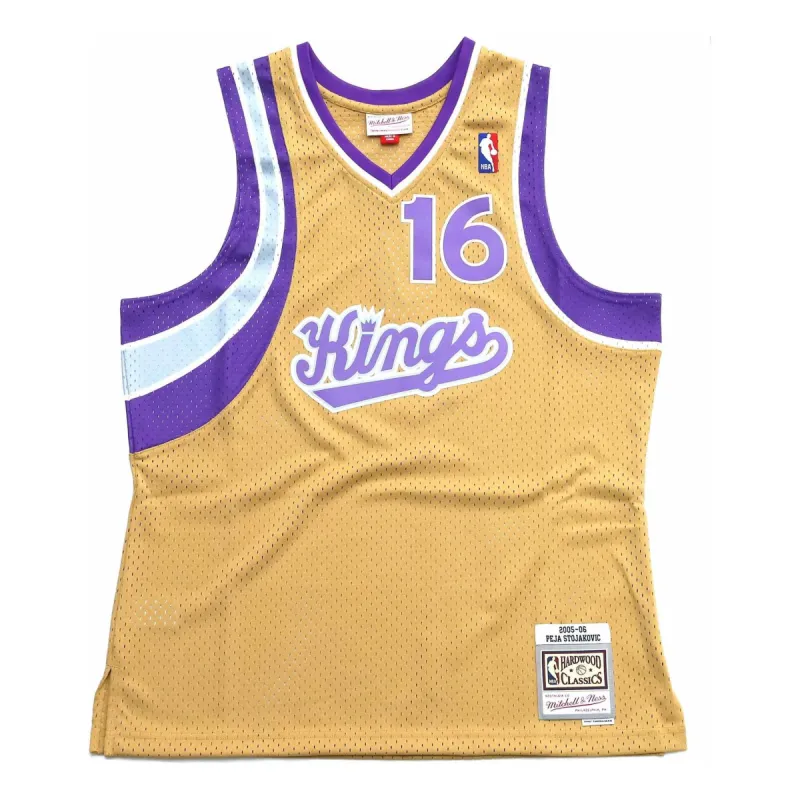 Mitchell & Ness NBA Sacramento Kings 2005/06 HWC Swingman Jersey 'Peja Stojakovic Gold' 200105758 sold by KicksCrew