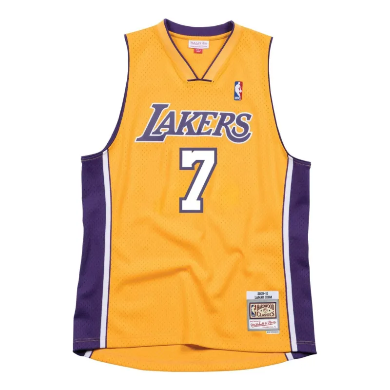Mitchell & Ness NBA Los Angeles Lakers 2009/10 HWC Swingman Jersey 'Lamar Odom Gold' 200105792 sold by KicksCrew