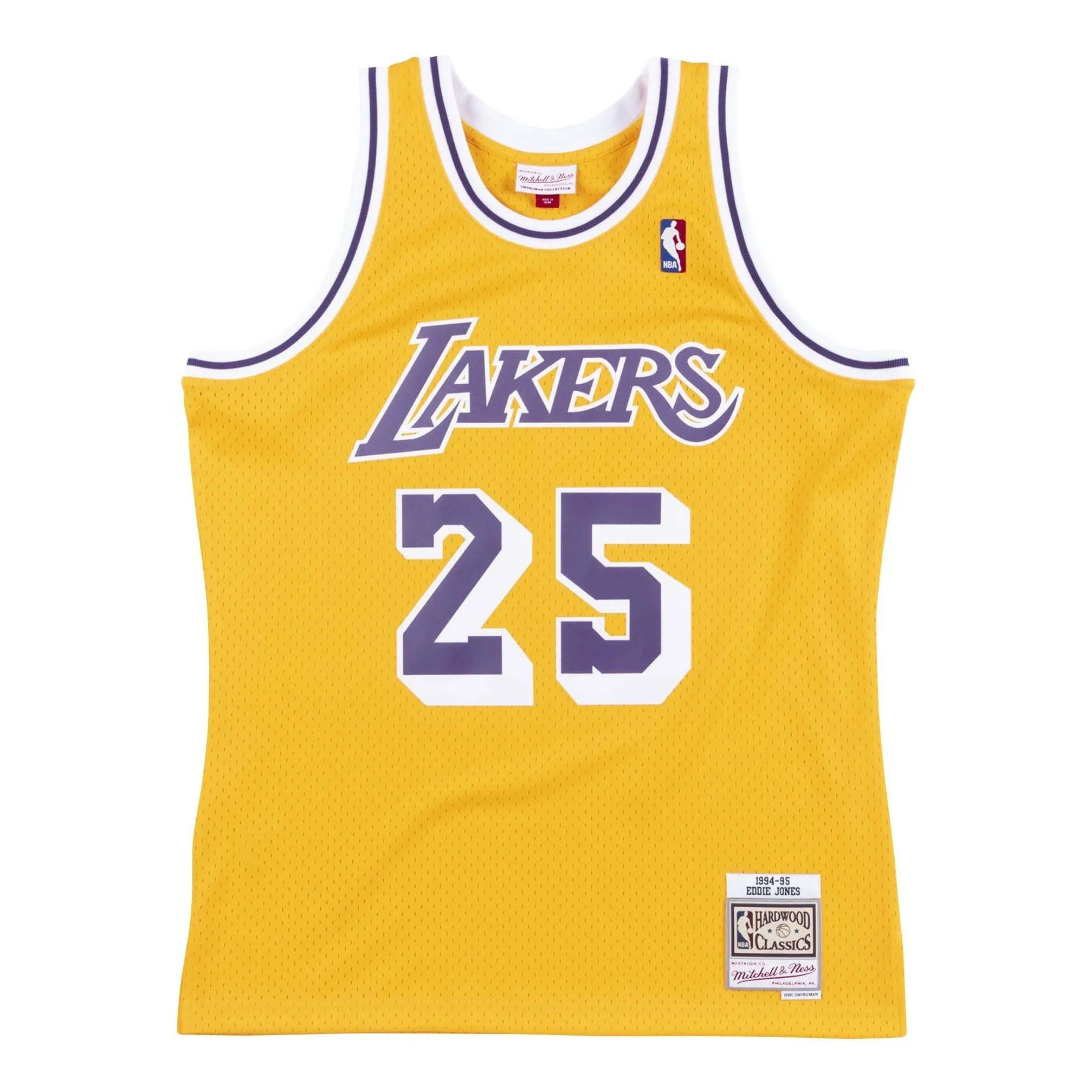 Mitchell & Ness NBA Los Angeles Lakers 1994/95 HWC Swingman Jersey 'Eddie Jones Gold' 200105780 sold by KicksCrew