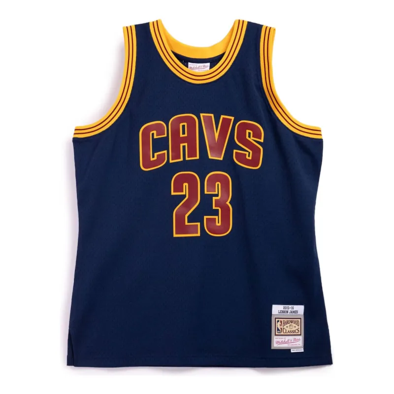 Mitchell & Ness NBA Cleveland Cavaliers 2015/16 Swingman Jersey 'LeBron James Navy' 202118384 sold by KicksCrew