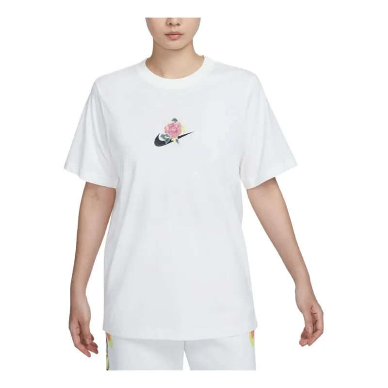 (WMNS) Nike Sportswear Artist Collection Graphic T-Shirt Asia Sizing 'Sail' HF4684-133 sold by KicksCrew