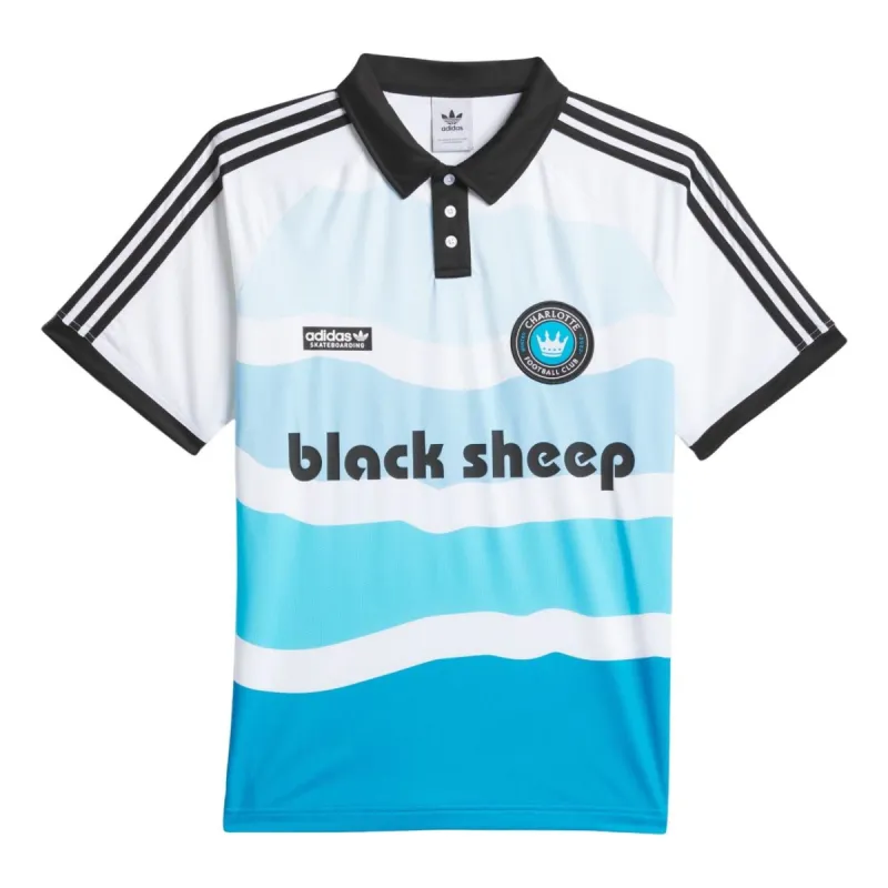adidas CLTFC X BLACK SHEEP Polo Shirt 'White Blue Black' JH3733 sold by KicksCrew