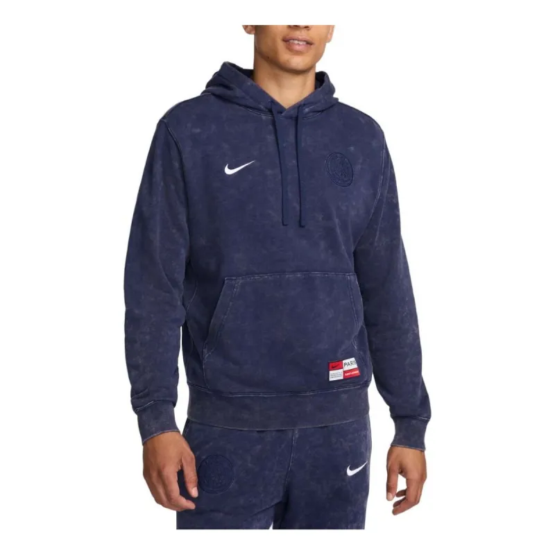 Nike Paris Saint-Germain Club Soccer French Terry Hoodie 'Midnight Navy' FQ3005-410 sold by KicksCrew