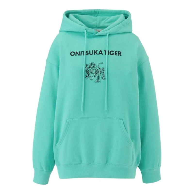 Onitsuka Tiger Graphic Hoodie 'Green' 2182B259-300 sold by KicksCrew