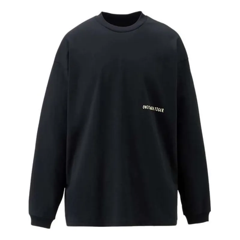 Onitsuka Tiger Graphic Long Sleeves T-Shirt 'Black Yellow' 2183B163-001 sold by KicksCrew