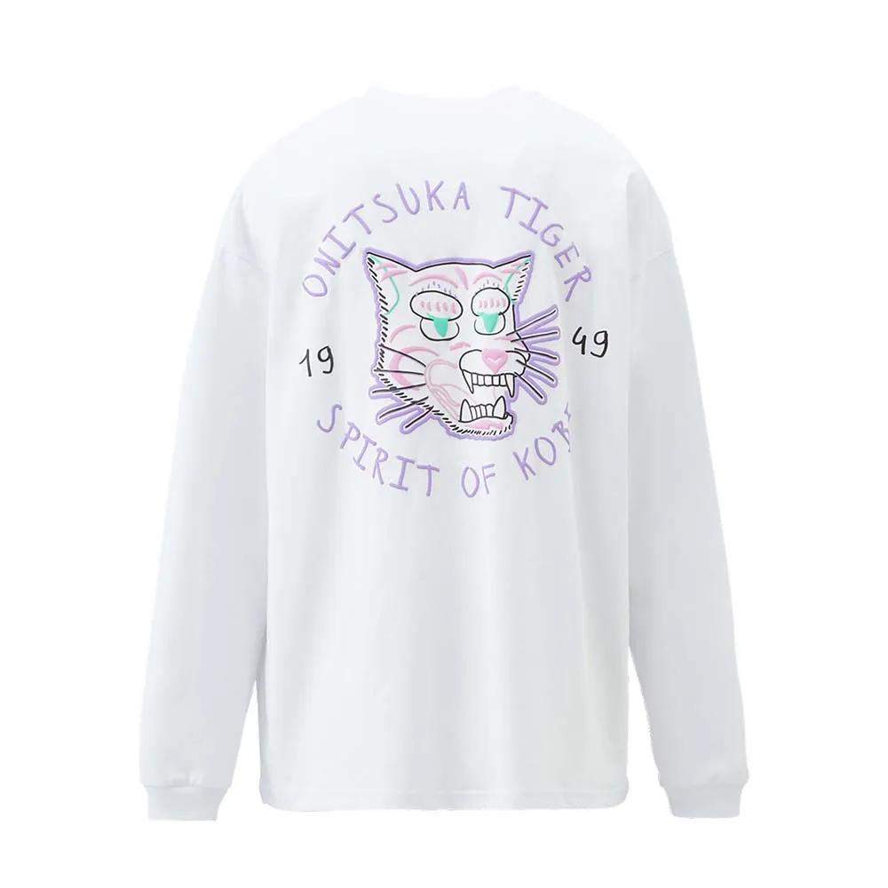 Onitsuka Tiger Graphic Long Sleeves T-Shirt 'White Purple' 2183B163-100 sold by KicksCrew product image thumbnail 2