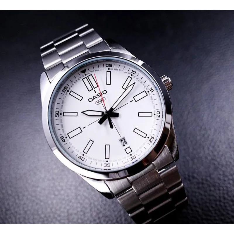 Casio Dress Pointer Display Analog Watch 'Silver White' MTP-VD02D-7E sold by KicksCrew product image thumbnail 3