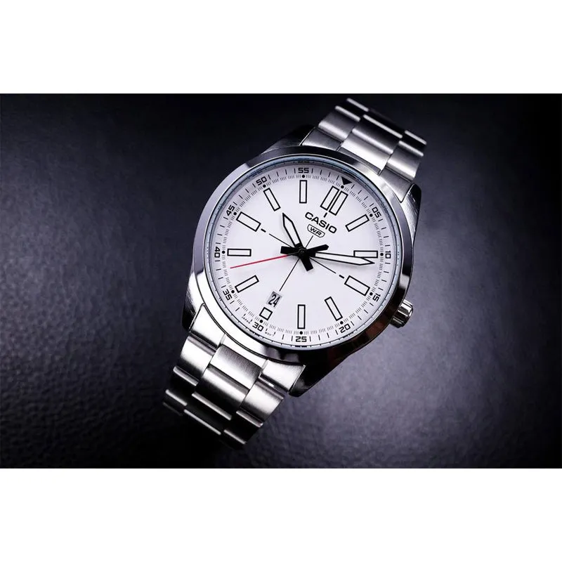 Casio Dress Pointer Display Analog Watch 'Silver White' MTP-VD02D-7E sold by KicksCrew product image thumbnail 2