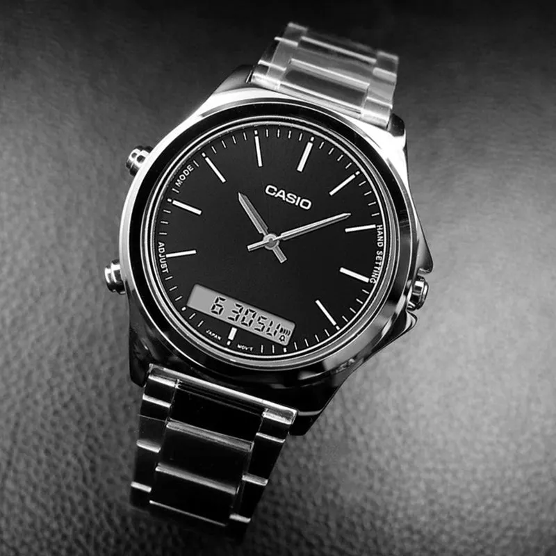 Casio Dress Classic Analog-Digital Watch 'Silver Steel Black' MTP-VC01D-1E sold by KicksCrew product image thumbnail 2