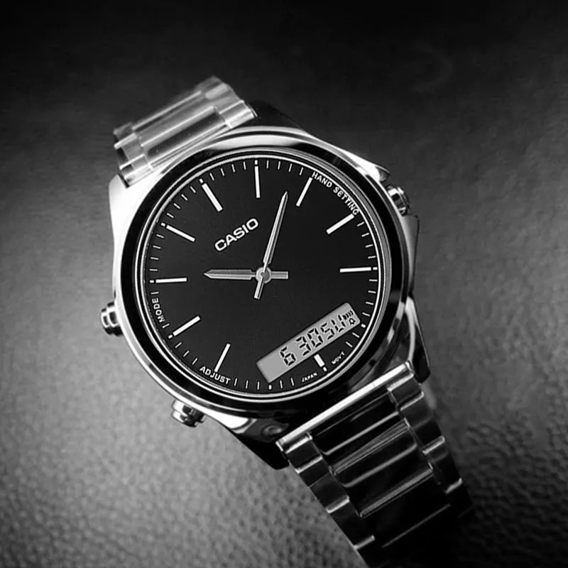 Casio Dress Classic Analog-Digital Watch 'Silver Steel Black' MTP-VC01D-1E sold by KicksCrew product image thumbnail 3