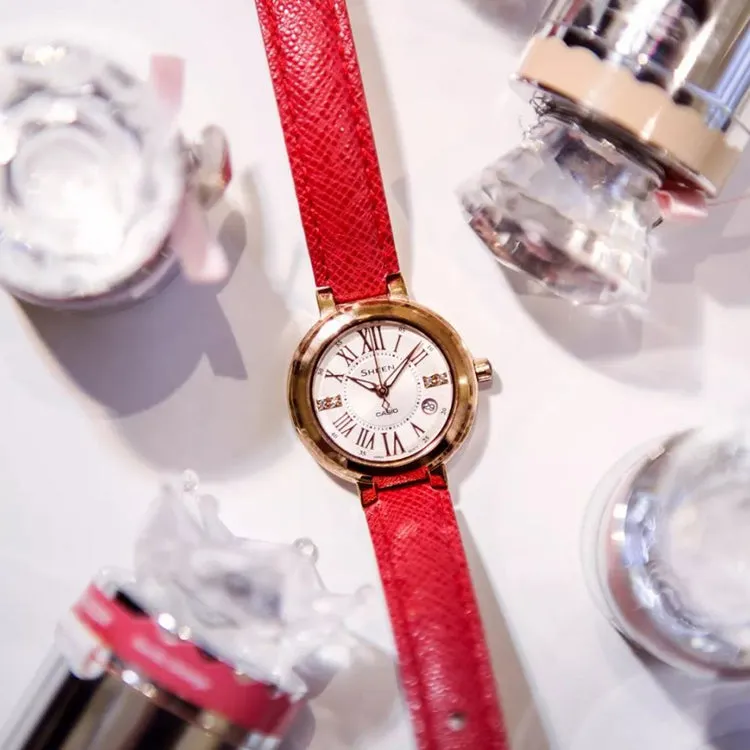 CASIO SHEEN Series Waterproof Red Analog SHE-4029PGL-7A sold by KicksCrew product image thumbnail 3