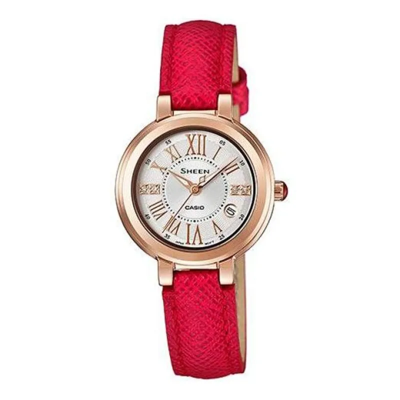 CASIO SHEEN Series Waterproof Red Analog SHE-4029PGL-7A sold by KicksCrew