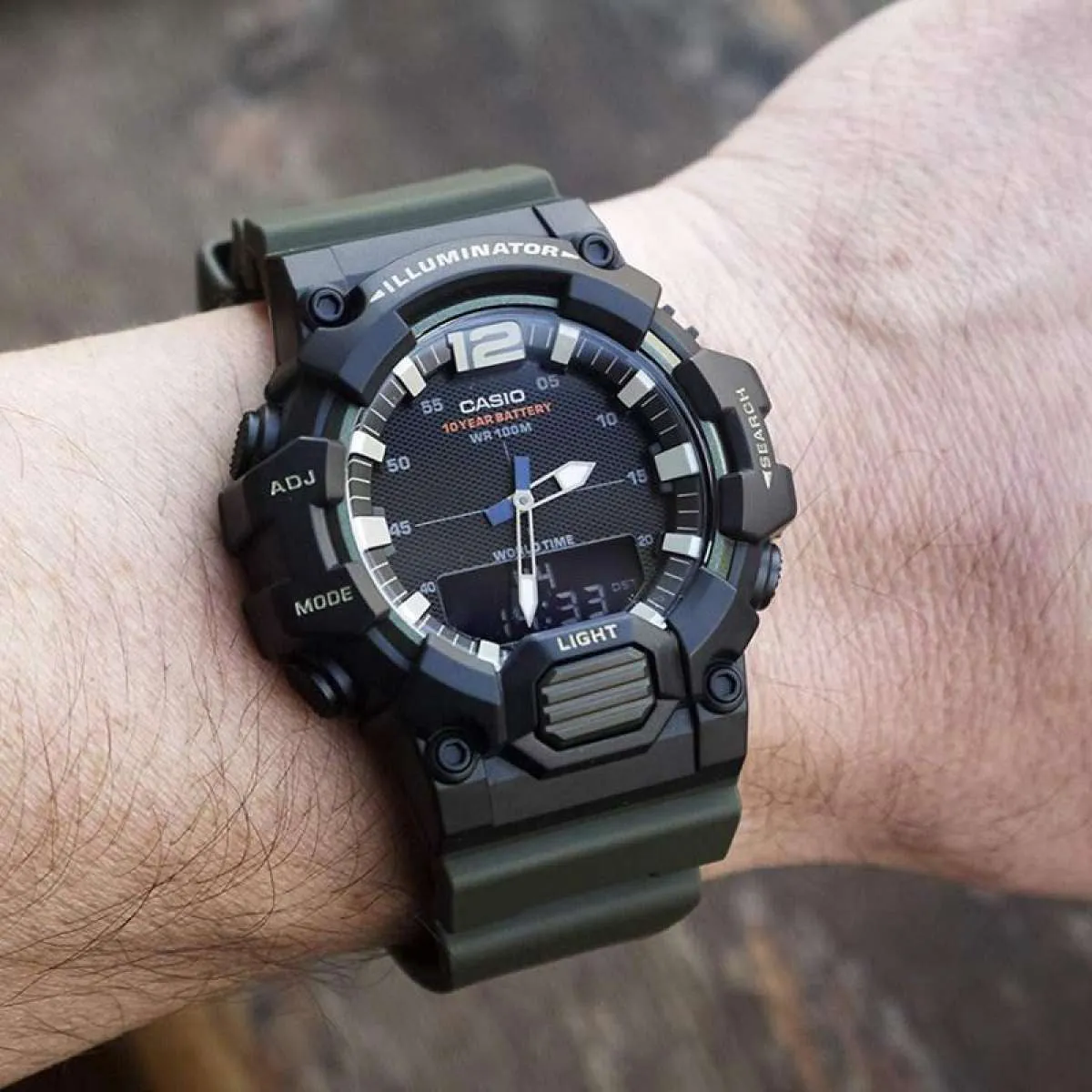 CASIO Waterproof Sports Mens Analog/Digital Combo HDC-700-3AV sold by KicksCrew product image thumbnail 3