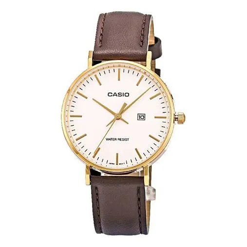 CASIO Serieses White/Brown Waterproof Analog LTH-1060GL-7APF sold by KicksCrew