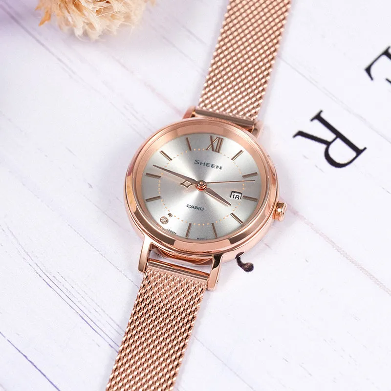 Casio Sheen x Beast Analog Watch 'Rose Gold White' SHS-D300PGM-4APR sold by KicksCrew product image thumbnail 4