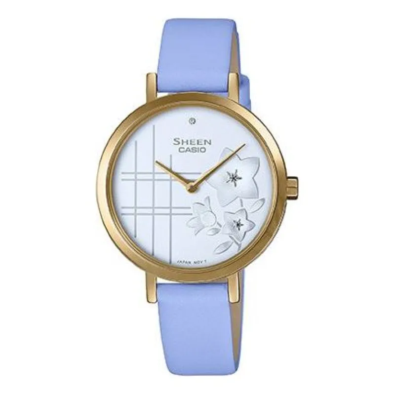 Casio Sheen Analog Watch 'Light Blue Gold' SHE-C140GL-2AUPFH sold by KicksCrew