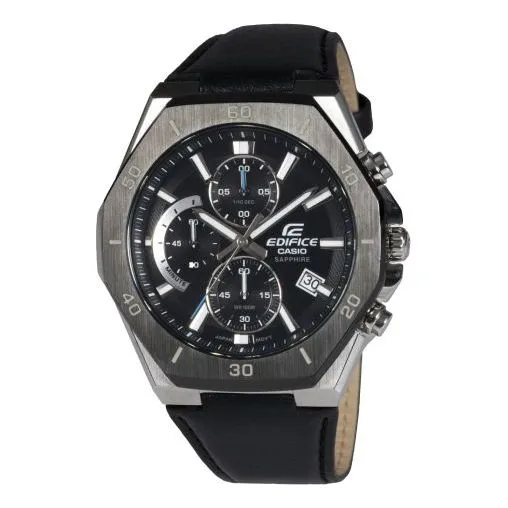 Men's CASIO Edifice Fashion Business Classic Three Eyes Octagonal Dial Black Watch Mens Analog EFB-680BL-1AVUPR sold by KicksCrew