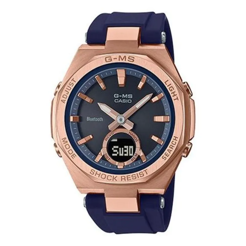 Casio G-MS Octagon Business Analog-Digital Watch 'Navy Rose Gold' MSG-B100G-2APR sold by KicksCrew