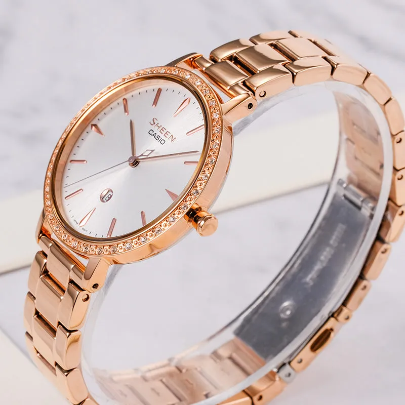 CASIO SHEEN Series Swarovski Sapphire Crystal Waterproof Quartz Watch Analog SHE-4535PG-7AUPR sold by KicksCrew product image thumbnail 3