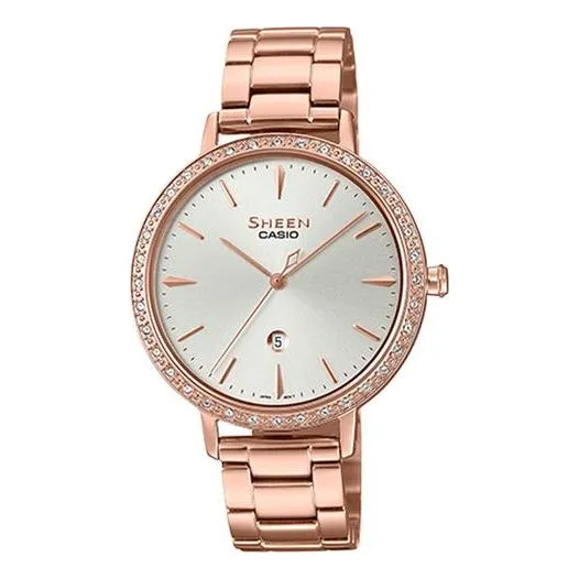 CASIO SHEEN Series Swarovski Sapphire Crystal Waterproof Quartz Watch Analog SHE-4535PG-7AUPR sold by KicksCrew