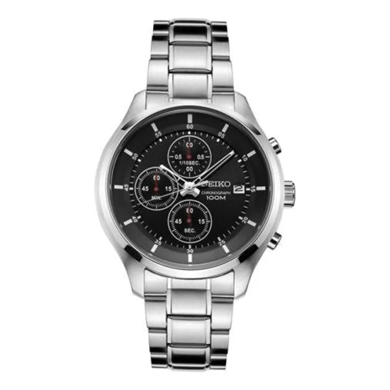 Men's SEIKO 100 waterproof Business Casual Steel strip quartz Black SKS539P1 sold by KicksCrew