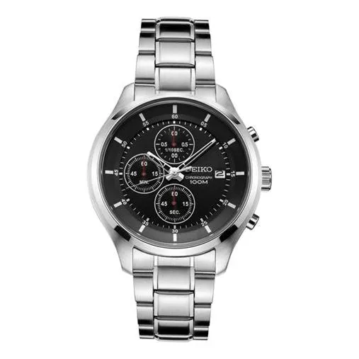 Men's SEIKO 100 waterproof Business Casual Steel strip quartz Black SKS539P1 sold by KicksCrew