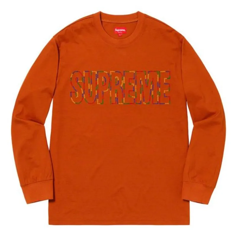 Supreme SS19 International LS Tee Rust Logo Tee SUP-SS19-823 sold by KicksCrew
