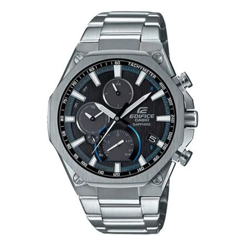 CASIO Bluetooth Sports EDIFICE Solar Powered Waterproof Sapphire Crystal Stainless Steel Strap Mens Analog EQB-1100YD-1APR sold by KicksCrew