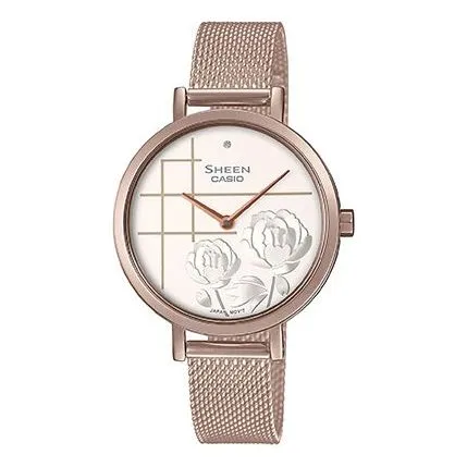Casio Sheen Peony Analog Watch 'Sapphire Crystal Pink White' SHE-C140CGM-7AUPFH sold by KicksCrew