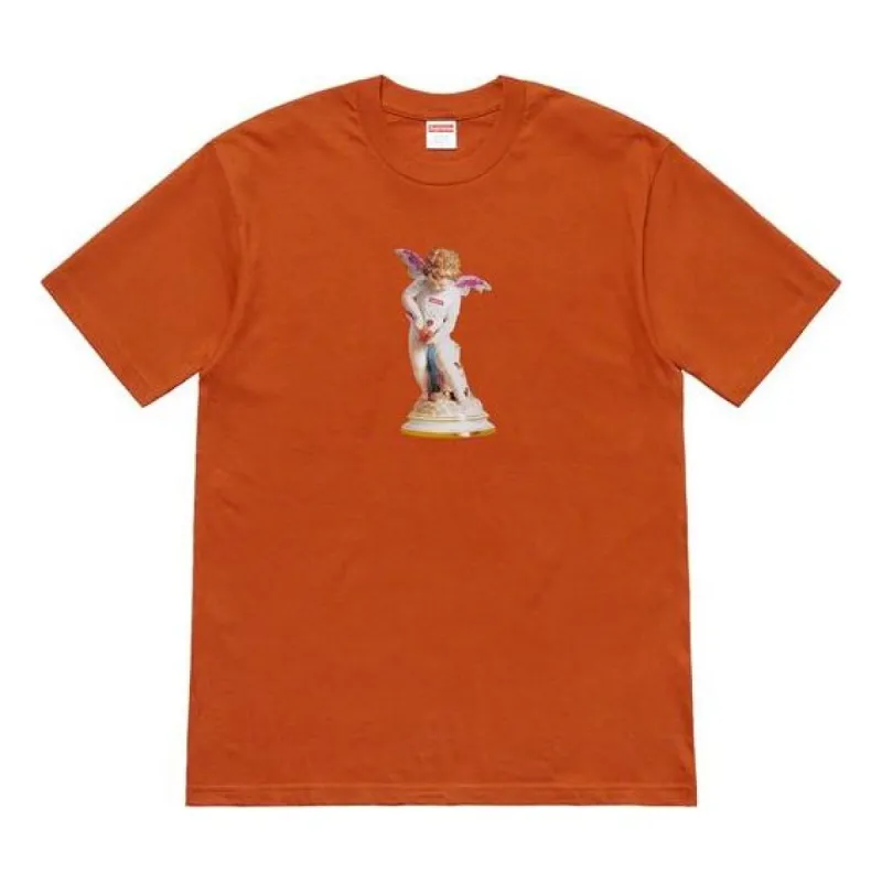 Supreme SS19 Cupid Tee Rust Angel Printing Short Sleeve Unisex SUP-SS19-744 sold by KicksCrew