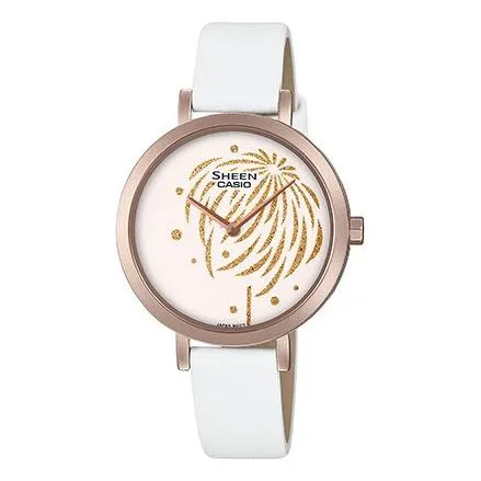 CASIO SHEEN Series Subject Minimalistic Business Belt Casual Watch Analog SHE-C130CGL-7AUPFY sold by KicksCrew