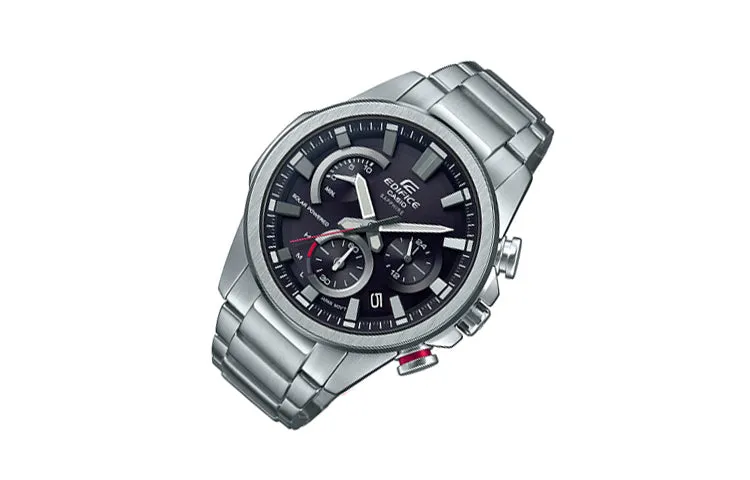 CASIO EDIFICE Quartz Sapphire Crystal Solar Powered Mens Silver/Black Analog EFB-640SBD-1A1UPR sold by KicksCrew product image thumbnail 2