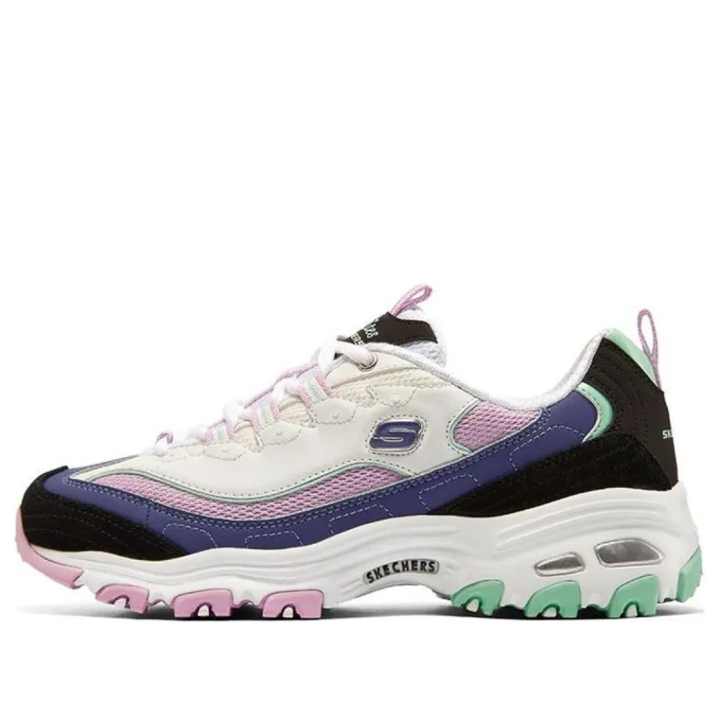 (WMNS) Skechers D'Lites 1.0 Leisure Shoes White/Black/Purple 149781-WBKB sold by KicksCrew