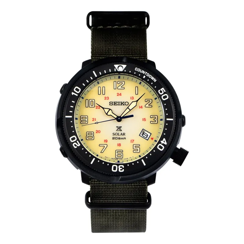 Men's SEIKO Sports Solar Energy quartz Cream Yellow SBDJ029J sold by KicksCrew