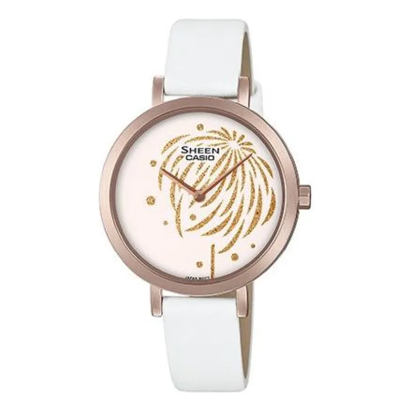 CASIO SHEEN Series Subject Minimalistic Business Belt Casual Watch SHE-C130CGL-7AUPFY-person Analog SHE-C130CGL-7AUPFY-PERSON sold by KicksCrew