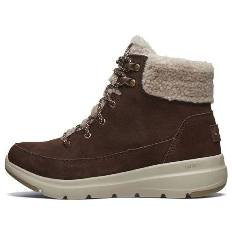 (WMNS) Skechers Glacial Ultra Mid-Top Snow Boots Coffee 16677-CHOC sold by KicksCrew