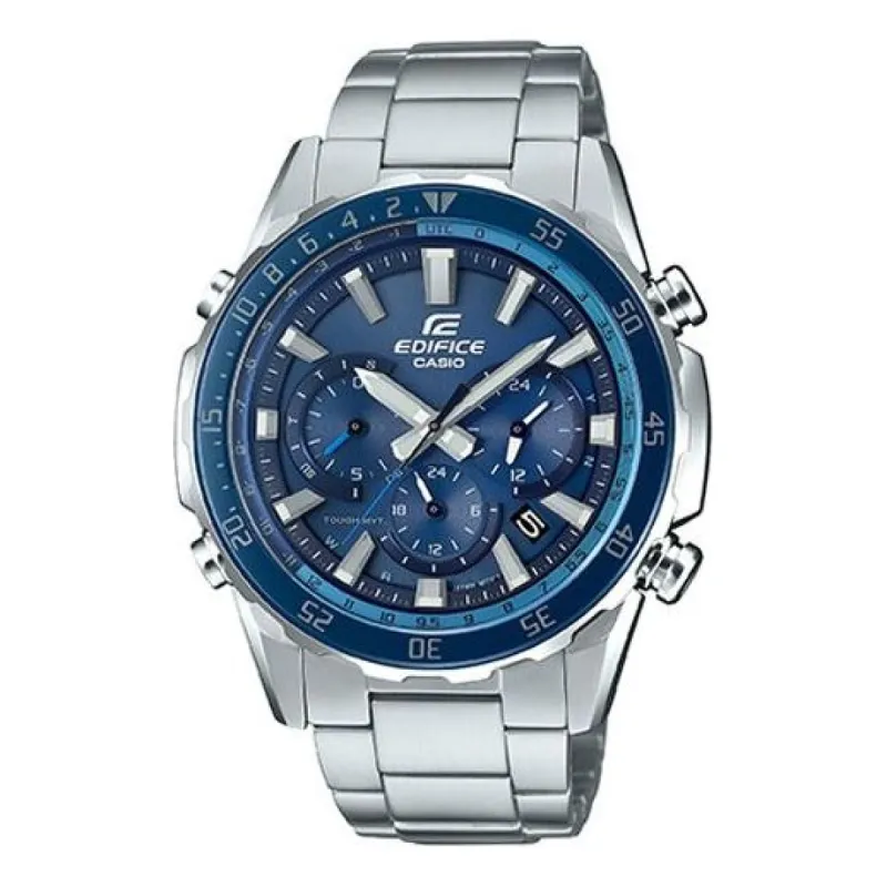 CASIO Waterproof Sports EDIFICE Sapphire Crystal Solar Powered Stainless Steel Strap Mens Analog EQW-T670DB-2APR sold by KicksCrew