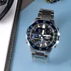 Men's CASIO EDIFICE Series Classic Solar Powered Business Waterproof Blue Watch Mens Analog/Digital Combo ECB-10YDB-1BPR sold by KicksCrew