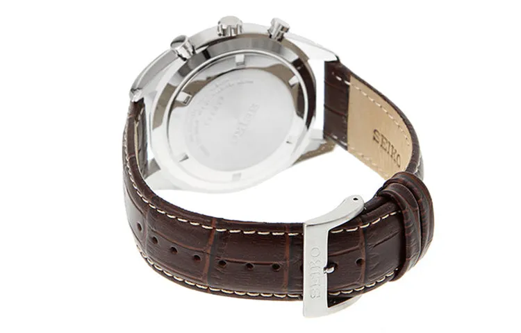 Men's SEIKO Three Eyes Dial Belt Quartz Watch White SSB181J1 sold by KicksCrew product image thumbnail 2
