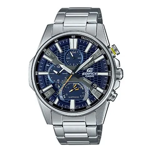 Casio Edifice Classic Solar Powered Analog Watch 'Blue Silver' EQB-1200YD-2APR sold by KicksCrew