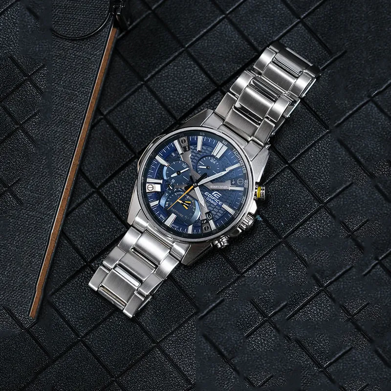 Casio Edifice Classic Solar Powered Analog Watch 'Blue Silver' EQB-1200YD-2APR sold by KicksCrew product image thumbnail 5