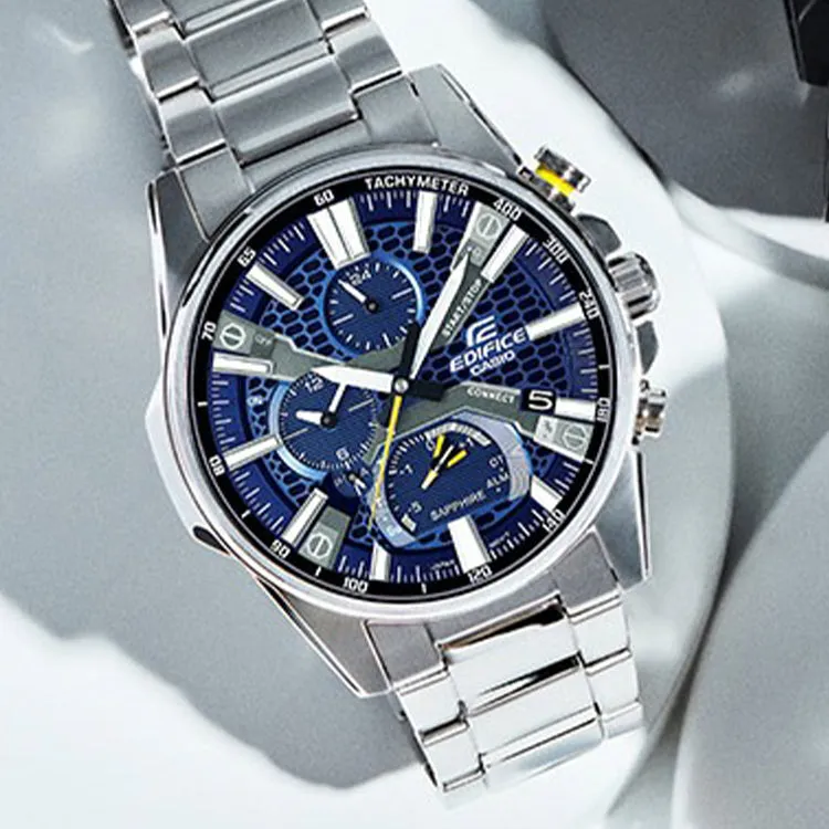 Casio Edifice Classic Solar Powered Analog Watch 'Blue Silver' EQB-1200YD-2APR sold by KicksCrew product image thumbnail 2