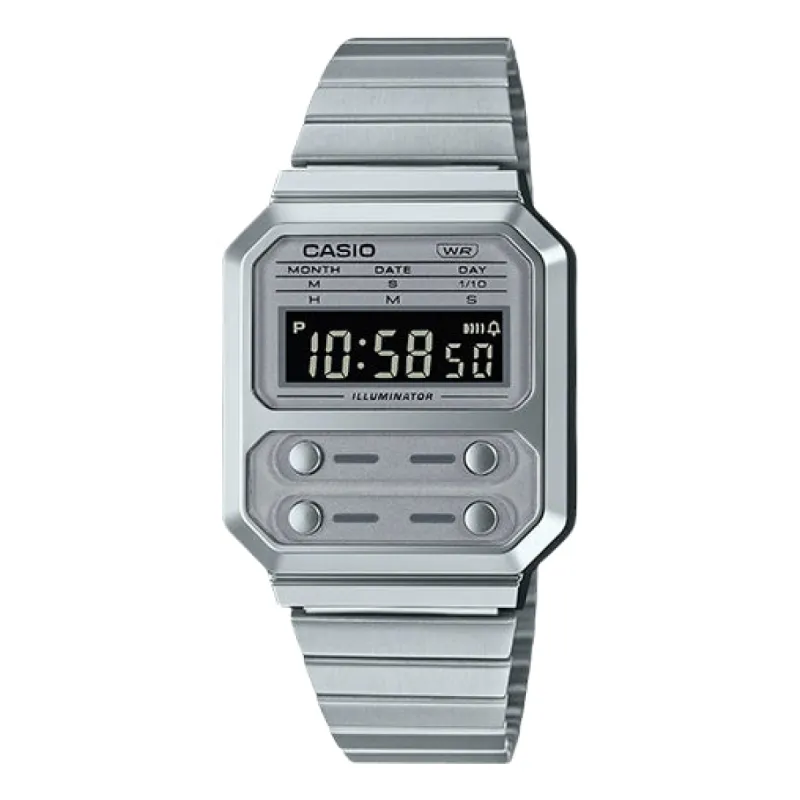 CASIO General VINTAGE Japan / South Korea Fashion Waterproof Digital A100WE-7B sold by KicksCrew
